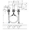 Hansgrohe 76033670 - Umyvadlová baterie, 3-otvorová instalace, s výpustí Push-Open, EcoSmart, matná černá