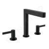 Hansgrohe 76034670 - Umyvadlová baterie, 3-otvorová instalace, s výpustí Push-Open, EcoSmart, matná černá