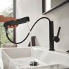 Hansgrohe 76063670 - Umyvadlová baterie 230, s výpustí Push-Open a výsuvnou sprškou, EcoSmart, matná černá