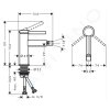 Hansgrohe 76200670 - Bidetová baterie s výpustí Push-Open, matná černá