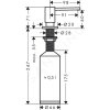 Hansgrohe 40438340 - Dávkovač mycího prostředku A41, 500 ml, kartáčovaný černý chrom