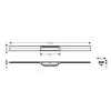 Hansgrohe 56046670 - Lineární sprchový žlab s nerezovým roštem 1000, do prostoru, zkrátitelný, matná černá