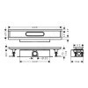 Hansgrohe 56022180 - Set pro standardní instalaci lineárního sprchového žlabu 60 cm, nerez
