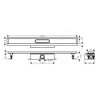 Hansgrohe 56026180 - Set pro standardní instalaci lineárního sprchového žlabu 100 cm, nerez