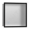 Hansgrohe 56097670 - Výklenek do stěny s designovým rámem, 30x30x10 cm, kartáčovaná nerez/matná černá