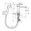 Hansgrohe 72215000 - Umyvadlová baterie s bidetovou sprškou, chrom