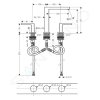 Hansgrohe 73030700 - Umyvadlová baterie s výpustí Push-Open, 3-otvorová instalace, EcoSmart, matná bílá