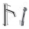 Hansgrohe 73211000 - Umyvadlová baterie s výpustí Push-Open a bidetovou sprškou, EcoSmart, chrom