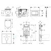 Geberit 110.302.00.5 NE5 - Set předstěnové instalace, klozetu a sedátka Ideal Standard Tesi, tlačítka Sigma20, Rimless, SoftClose, bílá/chrom