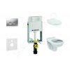 Geberit 110.100.00.1 NR3 - Set předstěnové instalace, klozet Alpha se sedátkem, tlačítko Delta21, matný chrom