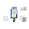 Geberit 110.302.00.5 NT7 - Modul pro závěsné WC s tlačítkem Sigma20, matný chrom/chrom + Tece One - sprchovací toaleta a sedátko, Rimless, SoftClose