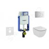 Geberit 110.302.00.5 NU2 - Modul pro závěsné WC s tlačítkem Sigma01, lesklý chrom + Ideal Standard Tesi - WC a sedátko, Aquablade, SoftClose
