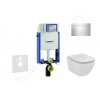 Geberit 110.302.00.5 NU6 - Modul pro závěsné WC s tlačítkem Sigma30, lesklý chrom/chrom mat + Ideal Standard Tesi - WC a sedátko, Aquablade, SoftClose
