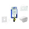 Geberit 110.302.00.5 NH1 - Modul pro závěsné WC s tlačítkem Sigma01, alpská bílá + Duravit D-Code - WC a sedátko, Rimless, SoftClose