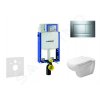 Geberit 110.302.00.5 NH6 - Modul pro závěsné WC s tlačítkem Sigma20, lesklý chrom/chrom mat + Duravit D-Code - WC a sedátko, Rimless, SoftClose