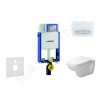 Geberit 110.302.00.5 NH8 - Modul pro závěsné WC s tlačítkem Sigma50, alpská bílá + Duravit D-Code - WC a sedátko, Rimless, SoftClose