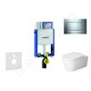 Geberit 110.302.00.5 NM6 - Modul pro závěsné WC s tlačítkem Sigma30, lesklý chrom/chrom mat + Duravit ME by Starck - WC a sedátko, Rimless, SoftClose