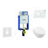 Geberit 110.302.00.5 NI1 - Modul pro závěsné WC s tlačítkem Sigma01, alpská bílá + Villeroy Boch - WC a sedátko, DirectFlush, SoftClose, CeramicPlus