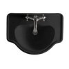 RETRO keramické umyvadlo zápustné, 62x45,5cm, černá mat