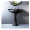 RETRO universální keramický sloup k umyvadlům 56,69,73cm, černá mat