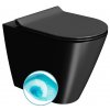 KUBE X WC mísa stojící, Swirlflush, 36x55cm, spodní/zadní odpad, černá dual-mat obrázek č.: 1