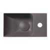 PICCOLINO betonové umývátko 30,8x17cm, baterie vpravo, tmavě hnědá