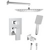 CUBEMIX podomítkový sprchový set s pákovou baterií, 2 výstupy, vyústění, chrom