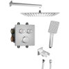 SMART SELECT podomítkový sprchový set s termostatickou baterií, 2 výstupy, vyústění, chrom