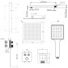 SMART SELECT podomítkový sprchový set s termostatickou baterií, 2 výstupy, posuvný držák sprchy, černá mat