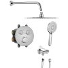SMART SELECT podomítkový sprchový set s termostatickou baterií, 2 výstupy, vyústění, chrom