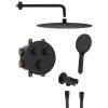 SMART SELECT podomítkový sprchový set s termostatickou baterií, 2 výstupy, vyústění, černá mat