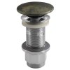 Umyvadlová výpust 5/4“, click-clack, betonová zátka, 10-80mm, zlato