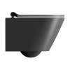 KUBE X závěsná WC mísa, GeniusFlush, 36x50cm, černá dual-mat