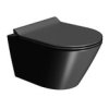 KUBE X závěsná WC mísa, GeniusFlush, 36x50cm, černá dual-mat
