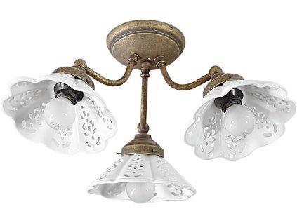 NAPOLI stropní svítidlo, 3xE14,40W, 230V, IP21, keramické stínítko, bronz