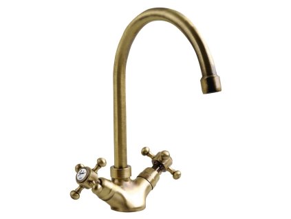 ANTEA stojánková dřezová baterie, výška 275mm, bronz