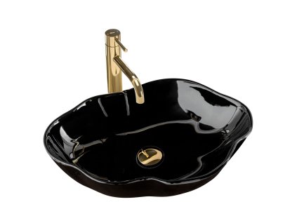 Umyvadlo na desku REA PERLA - černé