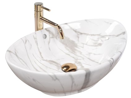 Umyvadlo na desku REA WENDY - Mramor