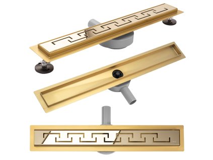 Odtokový žlab Rea Greek PRO MIRROR GOLD 70