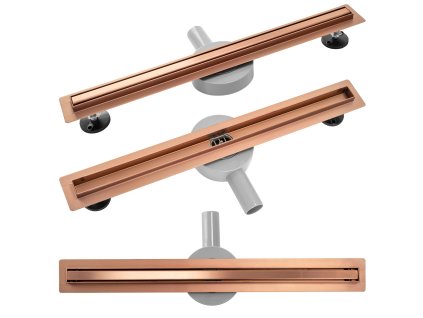 Odtokový žlab NEO Slim Pro brushed copper 70