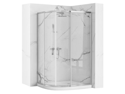 Sprchová kabina REA Look Chrome 80x100 + Sprchová vanička Look White (Varianta vlevo)
