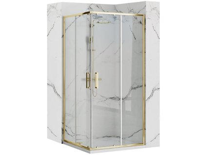 Sprchový kout REA PUNTO 80x80 Gold (Varianta Bez sprchové vaničky)