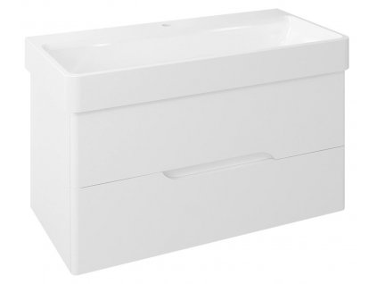 MEDIENA umyvadlová skříňka 96,5x50,5x48,5cm, bílá mat/bílá mat