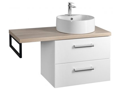 VEGA sestava koupelnového nábytku, š. 97,5 cm, bílá/dub platin