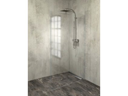 ARCHITEX sada pro uchycení skla, podlaha-stěna, max. š. 1200mm, leštěný hliník