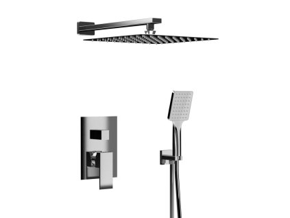 CUBEMIX podomítkový sprchový set s pákovou baterií, 2 výstupy, vyústění, chrom