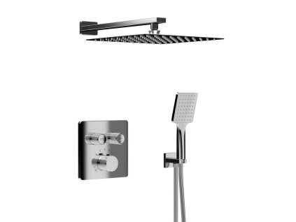 SMART SELECT podomítkový sprchový set s termostatickou baterií, 2 výstupy, vyústění, chrom