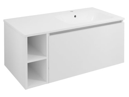 LOREA skříňka s umyvadlem 101x46x51,5cm (20+80 cm), pravá, bílá mat
