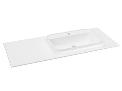 BRAHEA umyvadlo 121x51,5cm (30+90cm), pravé, bílá mat