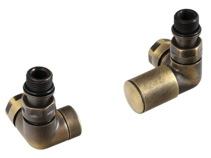 CORNER SIMPLY připojovací sada ventilů triaxiální, pravé provedení, bronz
